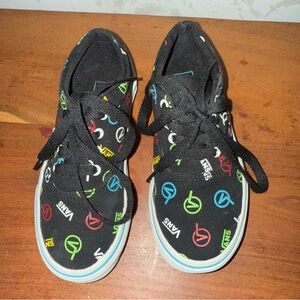 Vans Kids' Black Multi-Color Sneakers